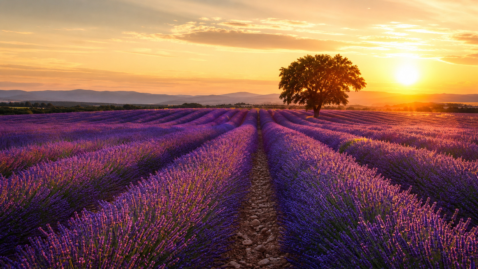 Фиолетовые цветы — lavanda pole