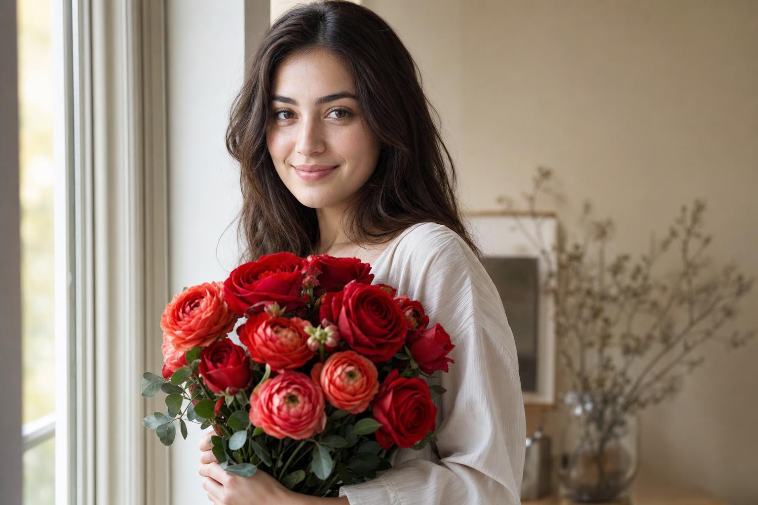 алая гранатовая роза крупным планом для имени Гульнара