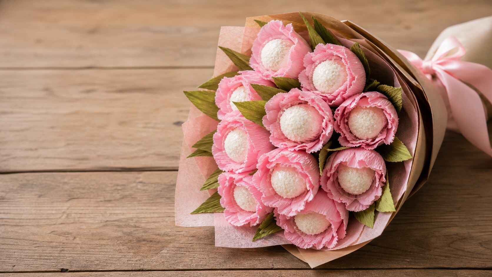 konfetnyy buket mame raffaello