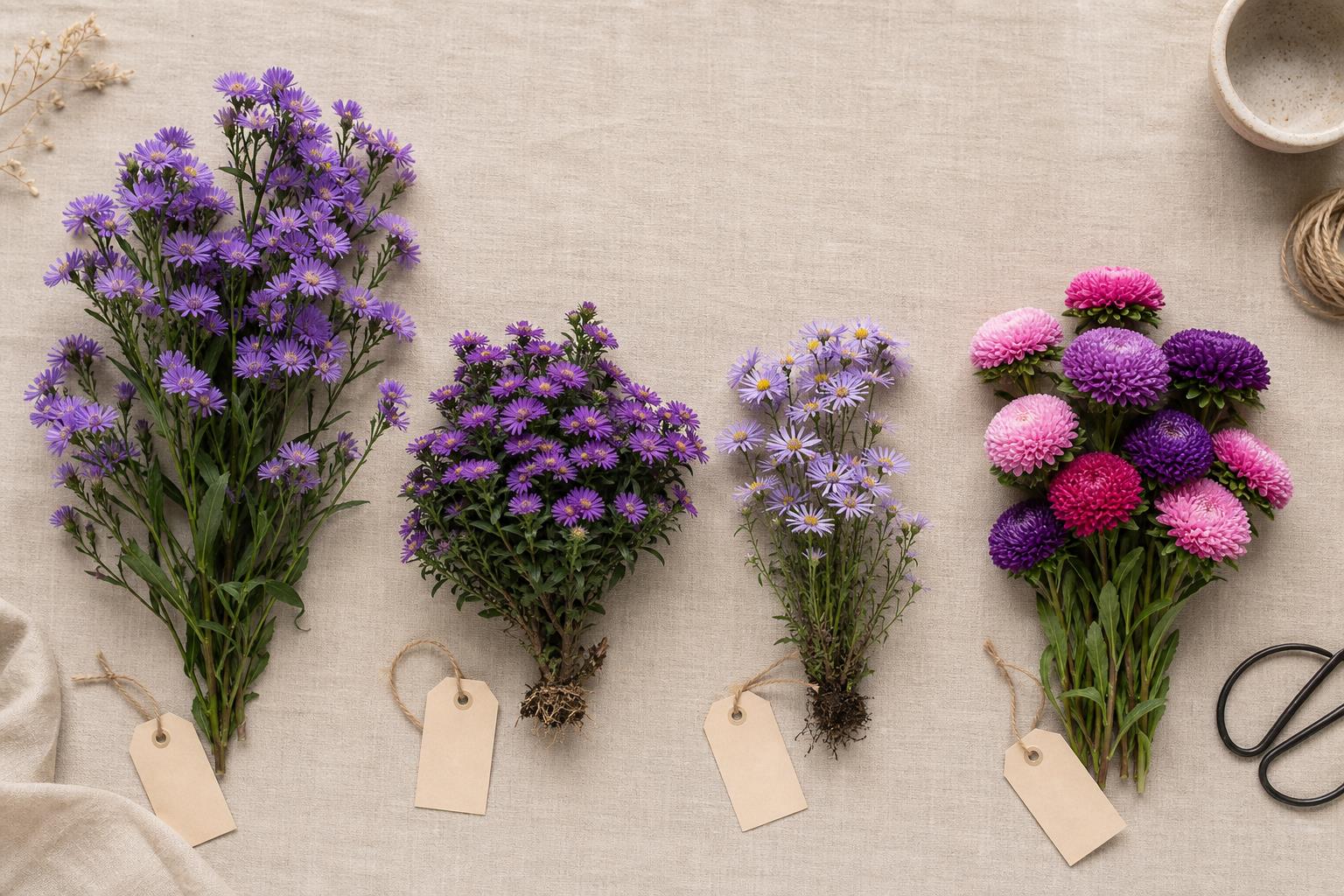 Aster vidy sravnenie flatlay
