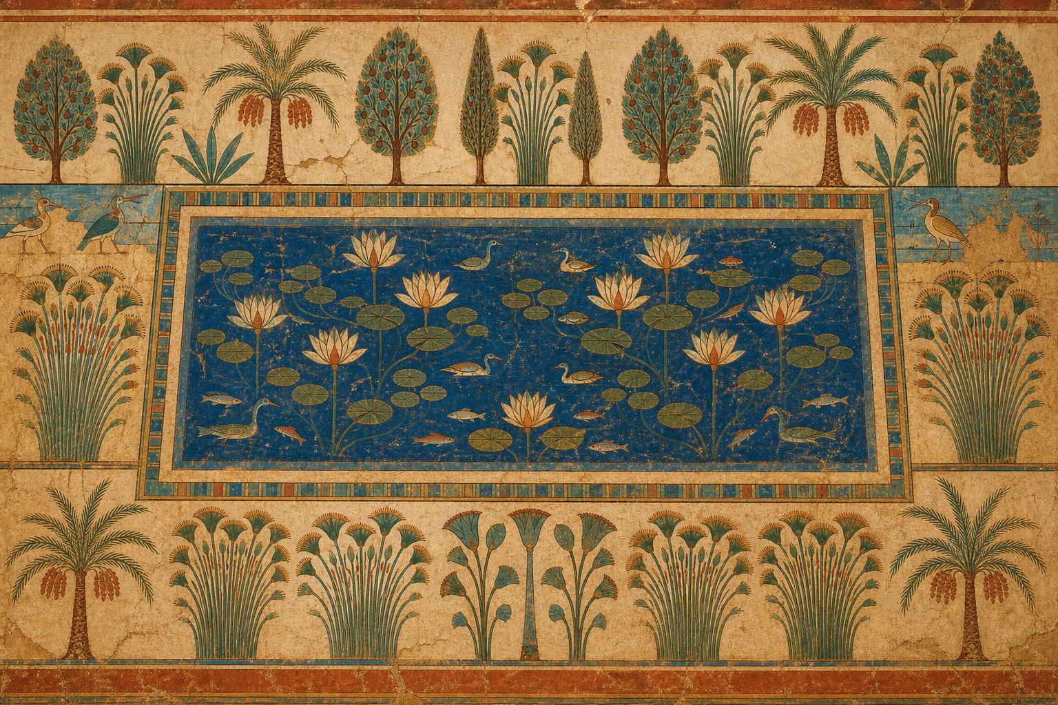 Egyptian garden pool