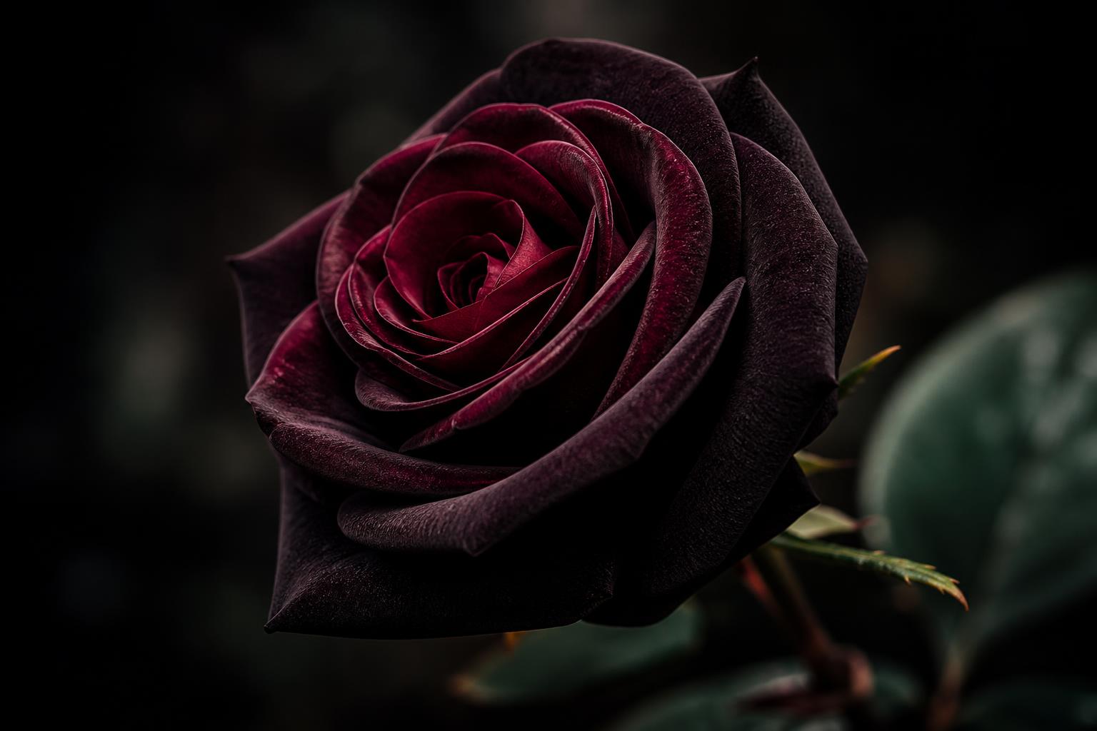 Black baccara rose bordo