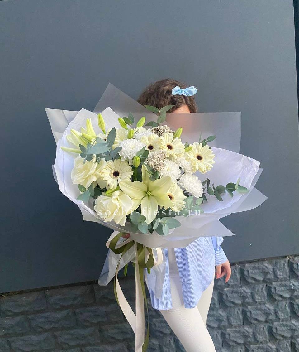 Букет с лилией и герберой в Москве