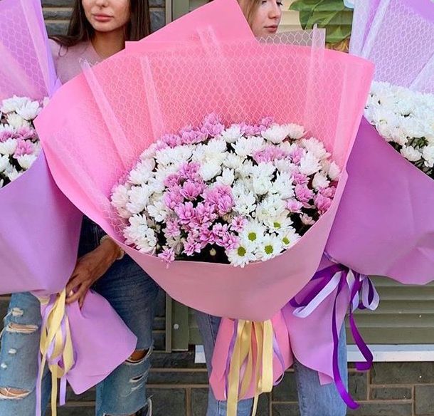 Букет хризантем Creamberry в Москве