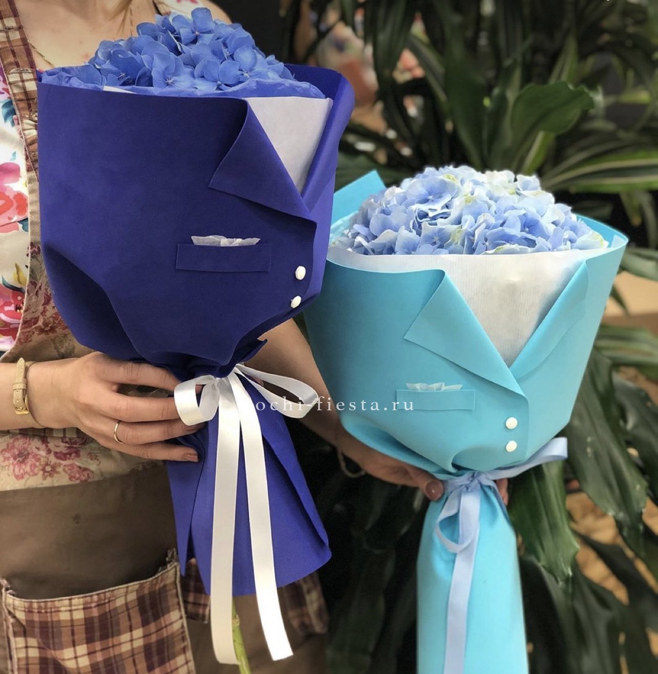 Букет с гортензией с пиджаком в Москве