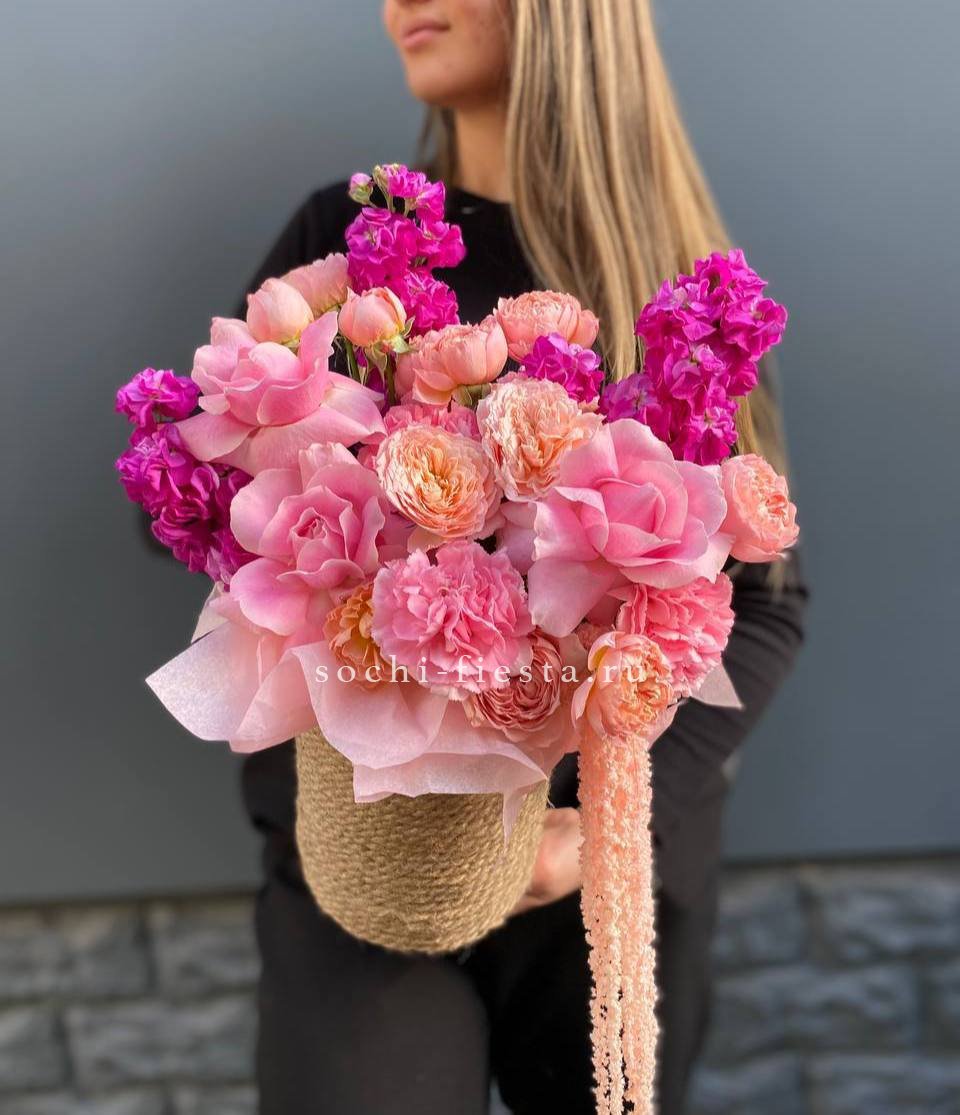 Джутовое кашпо "Crimson" в Москве