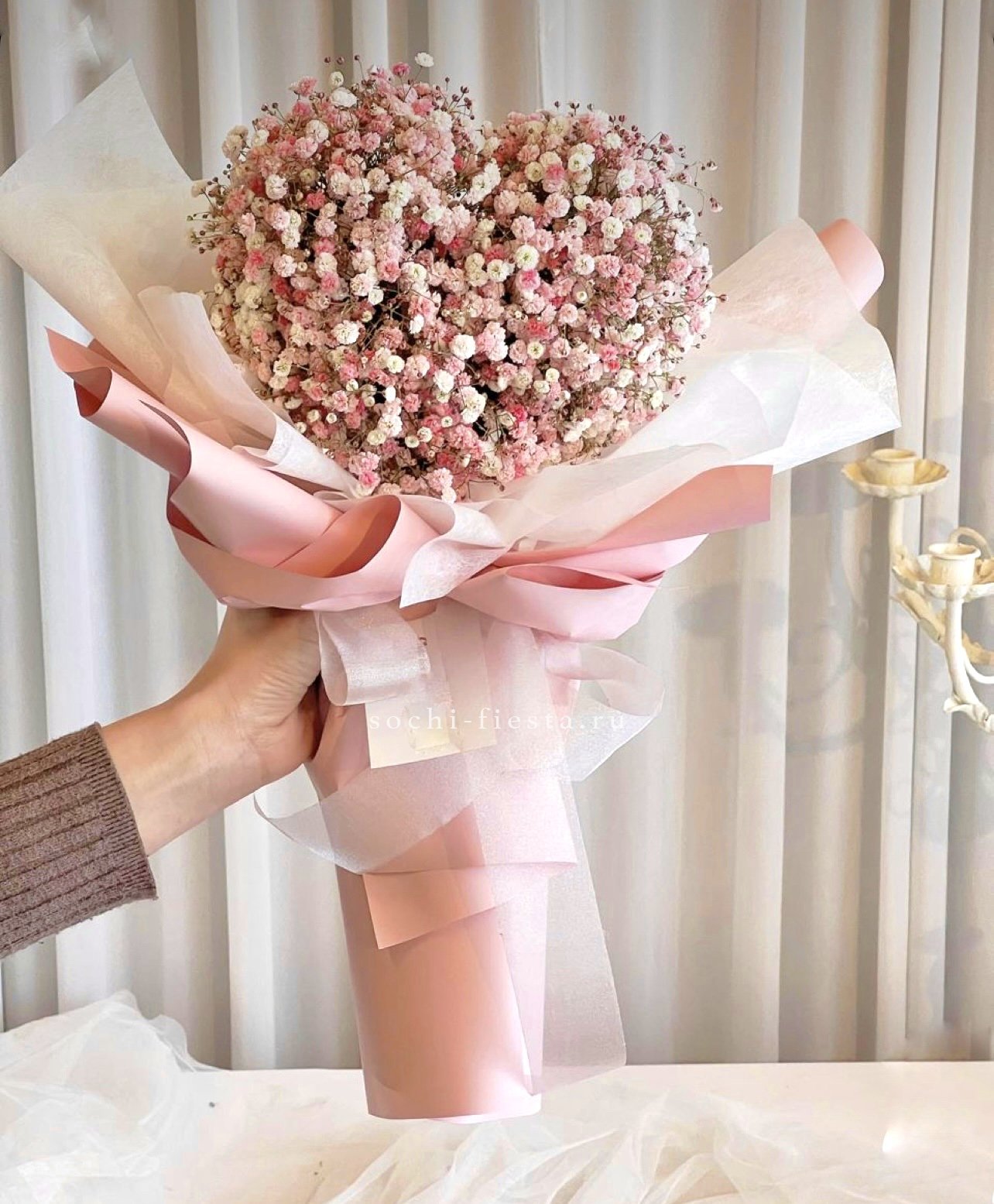 Сердце из гипсофилы S в Москве