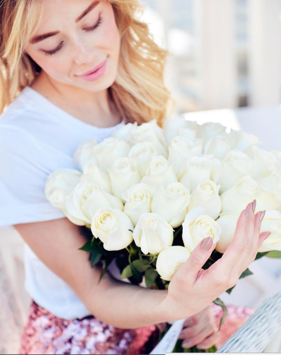 Букет высоких роз "Облака" в Москве