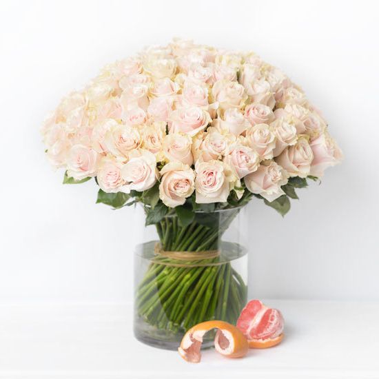 101 кремовая роза в Москве