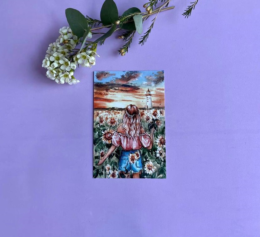 Открытка к букету "Sunflower" в Москве