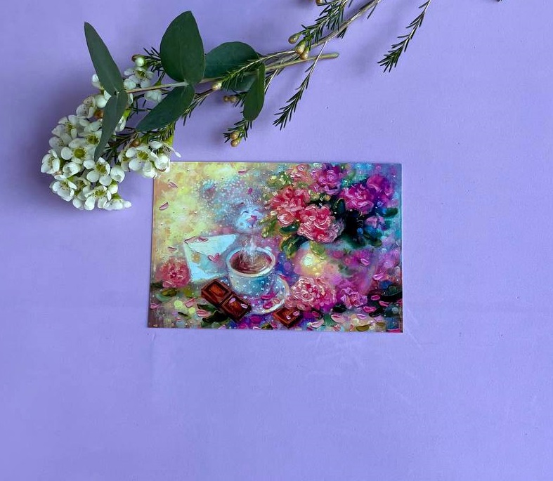 Открытка к букету "Romantic" в Москве