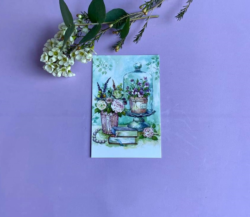 Открытка к букету "Books" в Москве