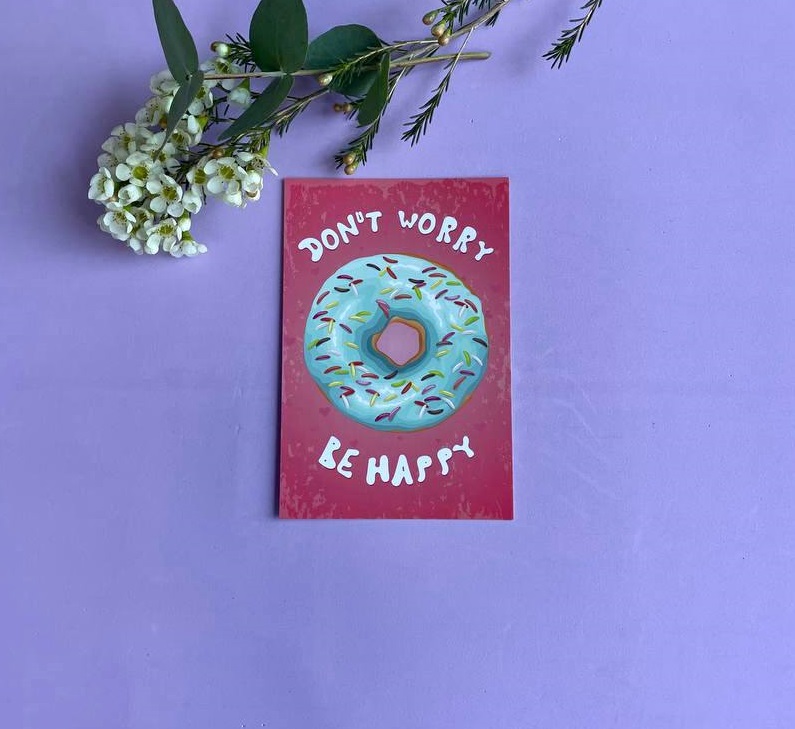 Открытка к букету "Don't Worry..." в Москве