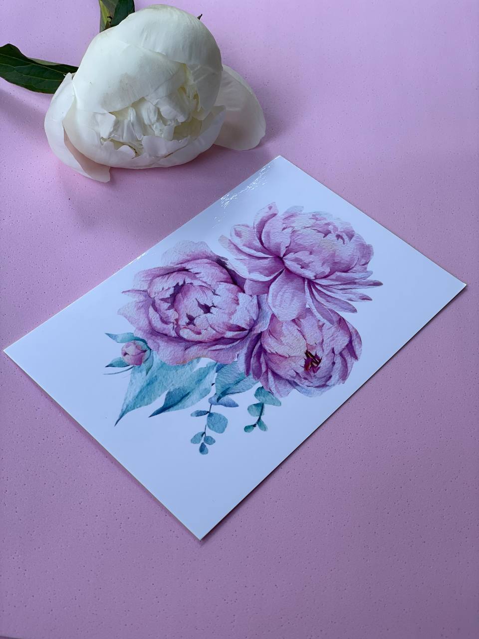 Открытка к букету "Peony" в Москве