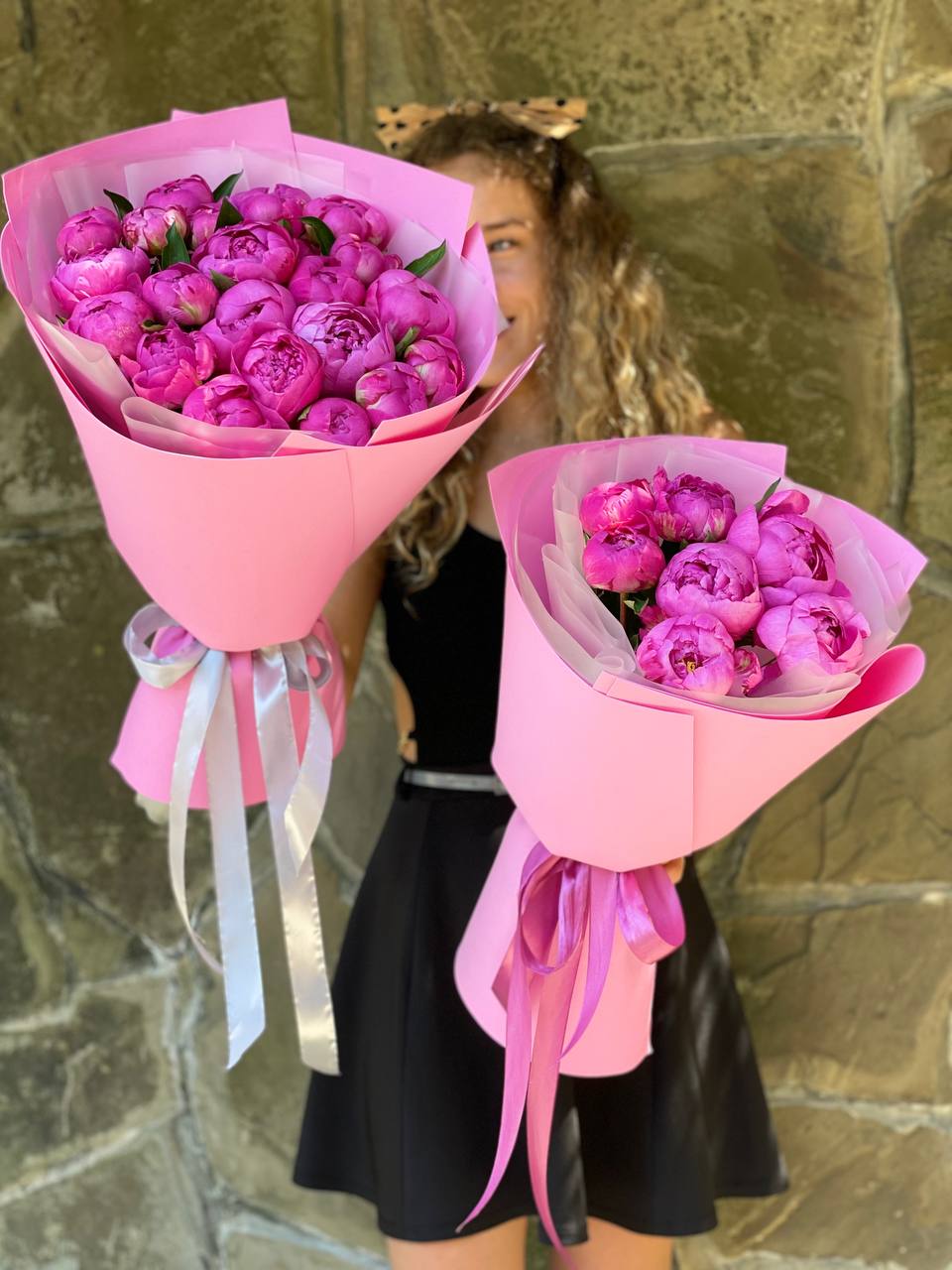 Букет ярких пионов - количество на выбор в Москве