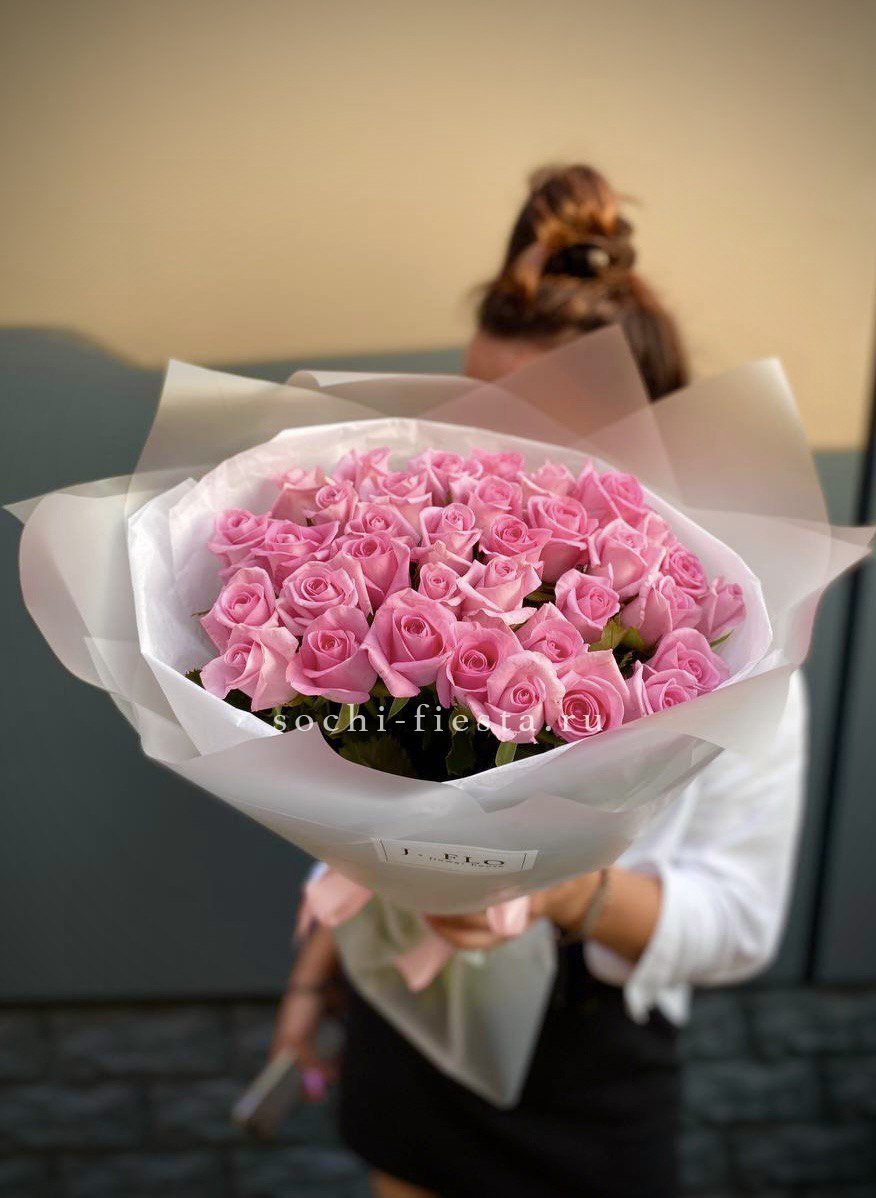 Букет розовых роз Pink - количество на выбор в Москве