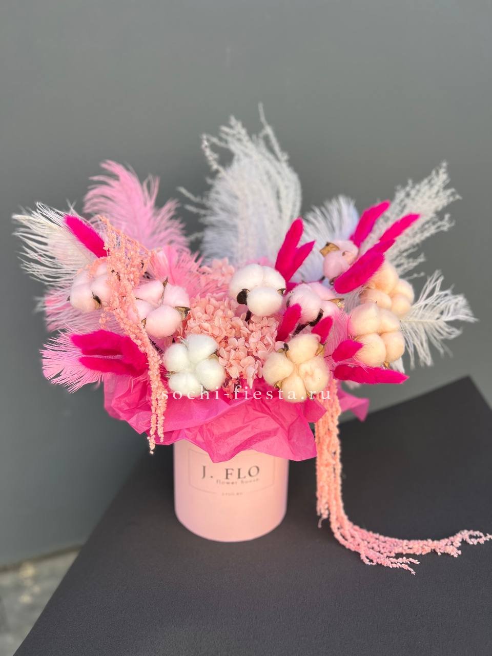 Авторский бокс с сухоцветами №1 в Москве