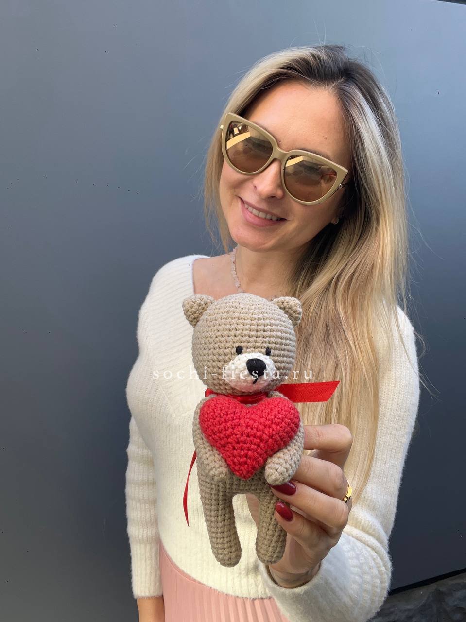 Мишка с сердцем ручной работы в Москве