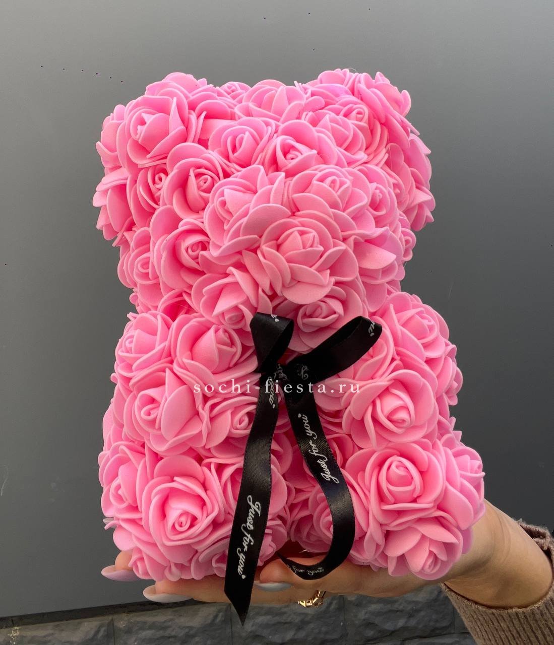 Игрушка медведь из вечных роз в Москве