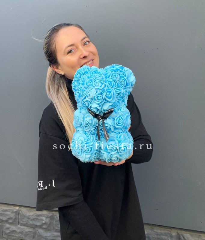 Игрушка медведь из вечных роз в Москве