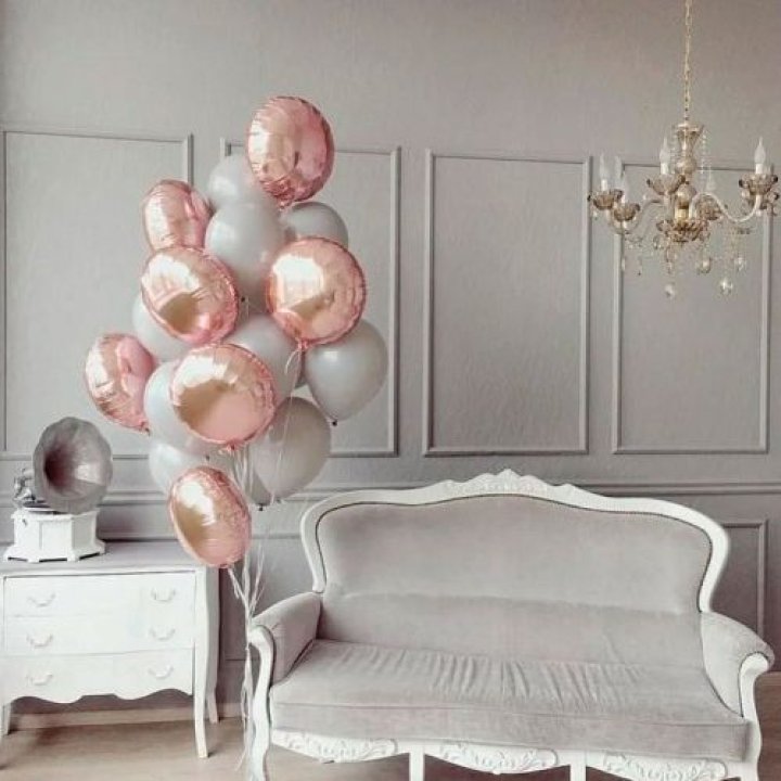 Фонтан шаров "Софт рози" в Москве