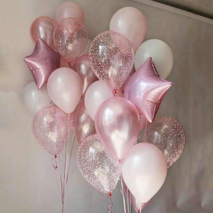 Фонтаны шаров "Розовый" в Москве