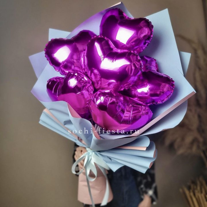Букет из шаров сердец  в Москве