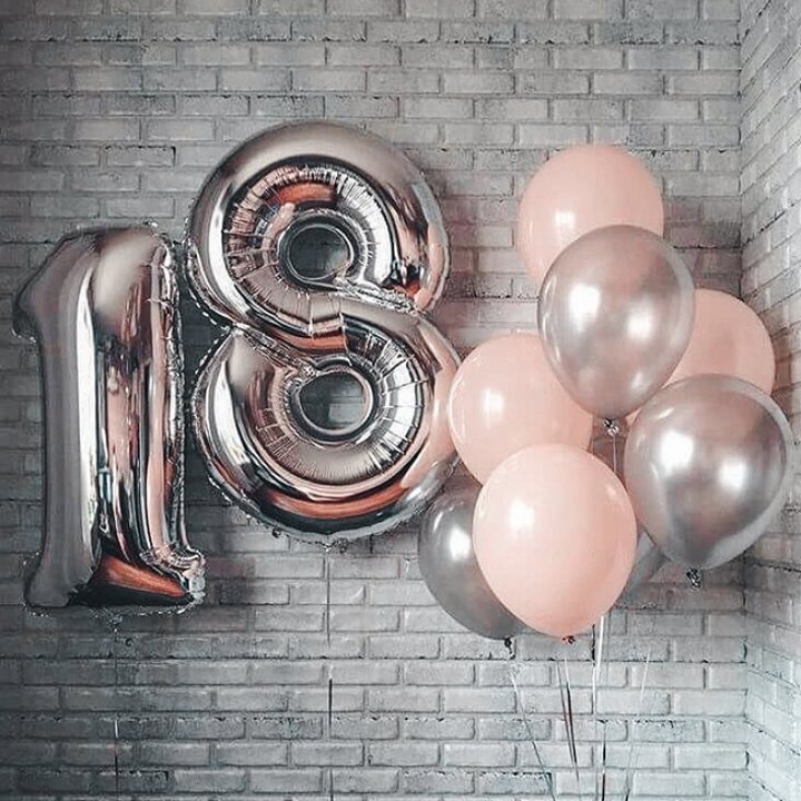 Фольгированный шар Серебряная Цифра в Москве