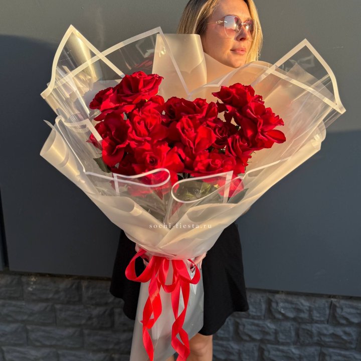  Букет  высоких роз 15 шт в Москве
