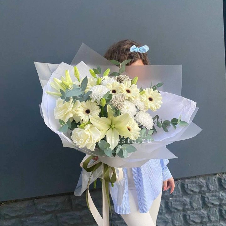 Букет с лилией и герберой в Москве