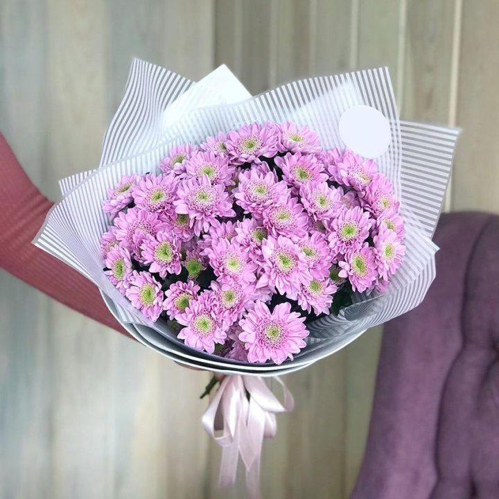 Букет розовых хризантем в Москве