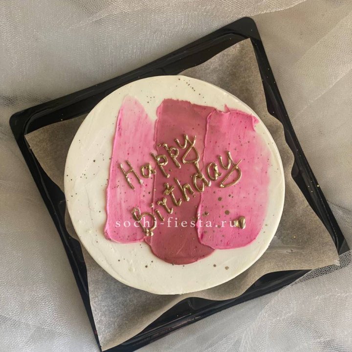 Бенто-торт "С днём рождения" пастель с доставкой в Москве
