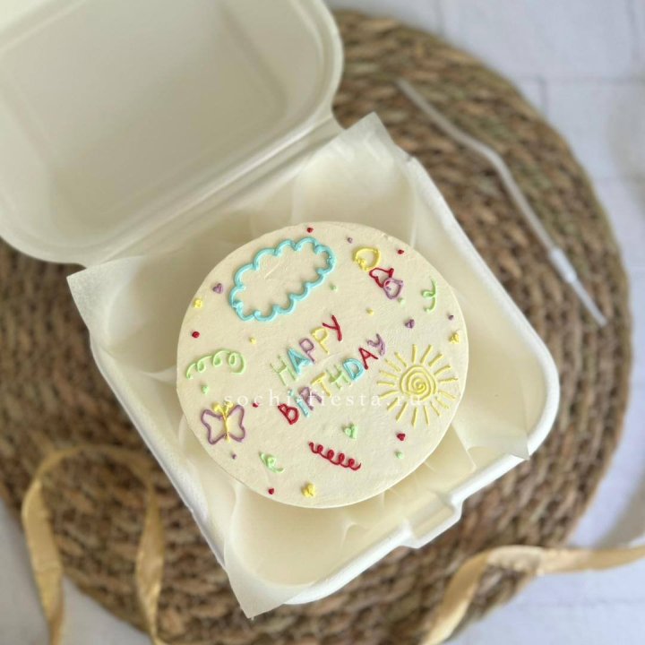 Бенто-торт "С днем рождения!"  с доставкой в Москве