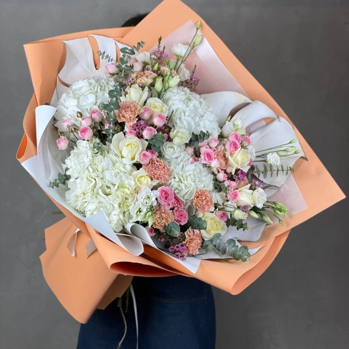 Макси-букет кремовый в Москве