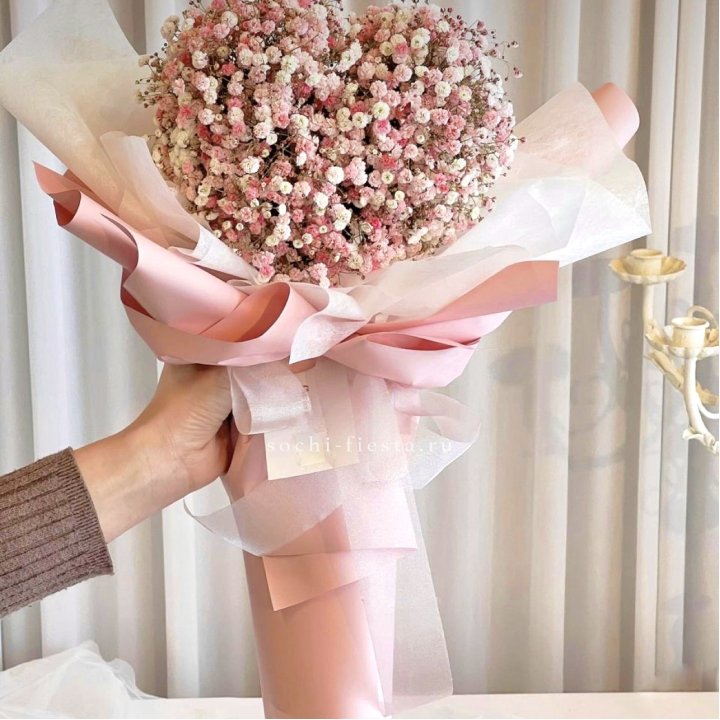 Сердце из гипсофилы  в Москве