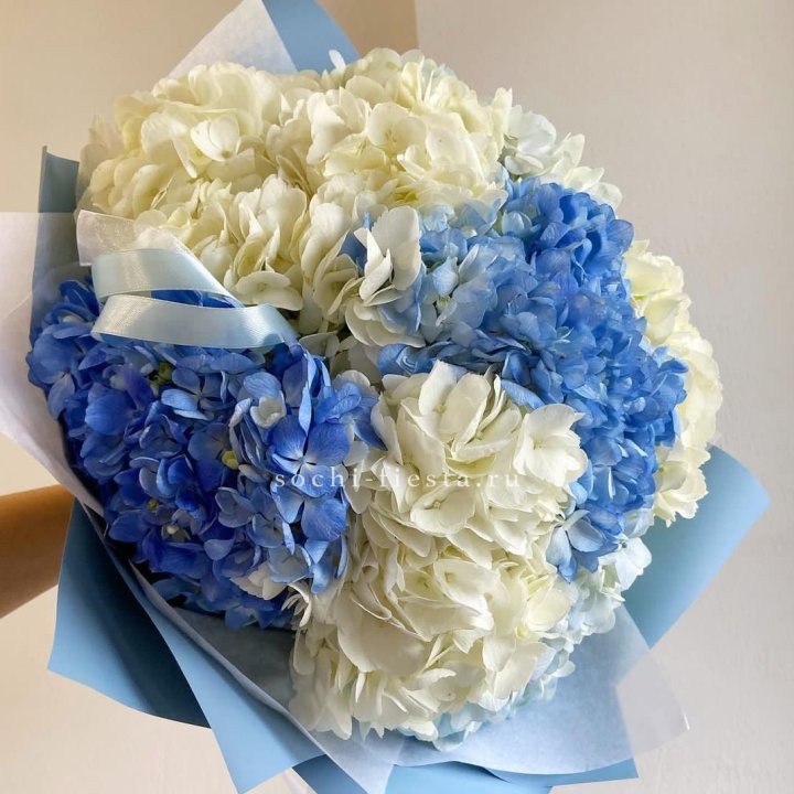 Букет гортензий "Голубая лаза" в Москве