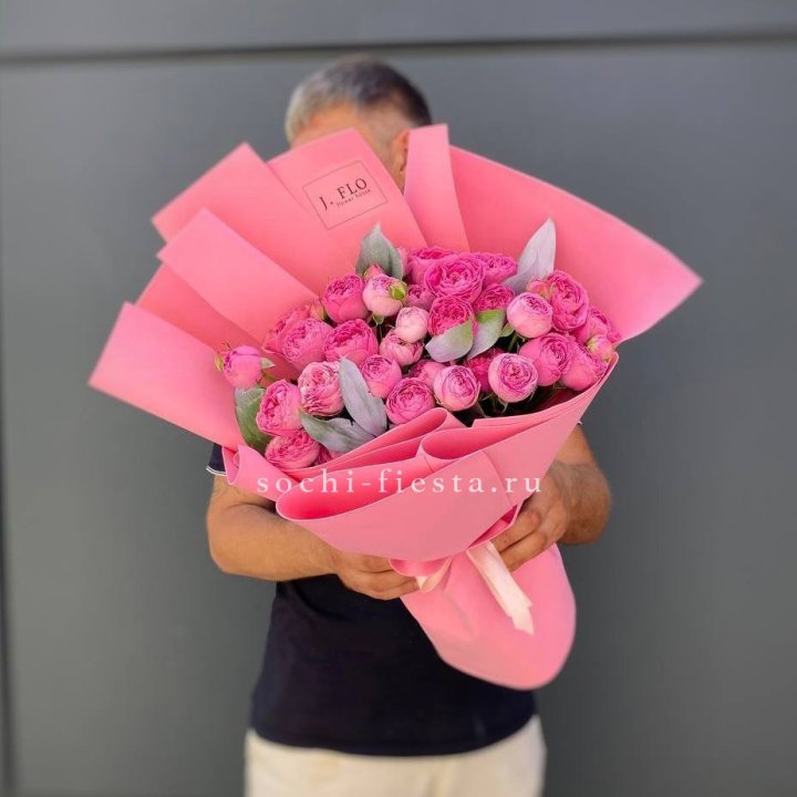 Пионовидные розы баблс №2 с доставкой в Москве