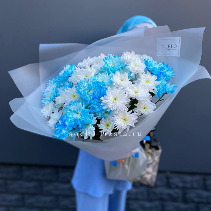Букет хризантем "Голубая снежинка" в Москве