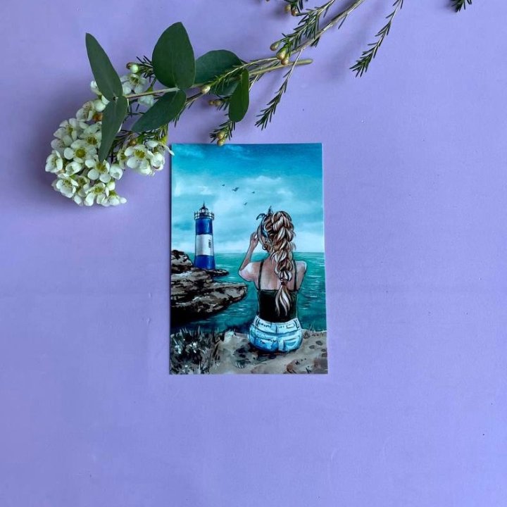 Открытка к букету "Океан" в Москве