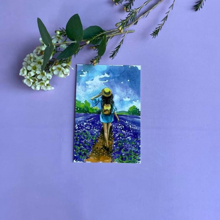 Открытка к букету "Цветочная дорога" в Москве