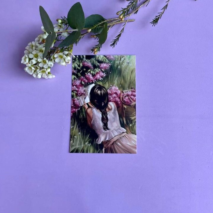 Открытка к букету "Среди пионов" в Москве