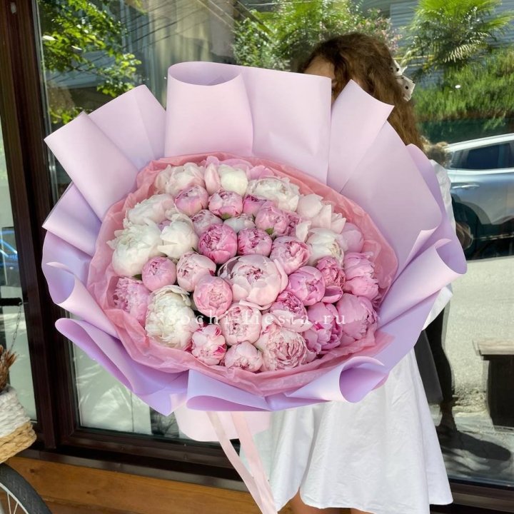 51 розовый пион в Москве