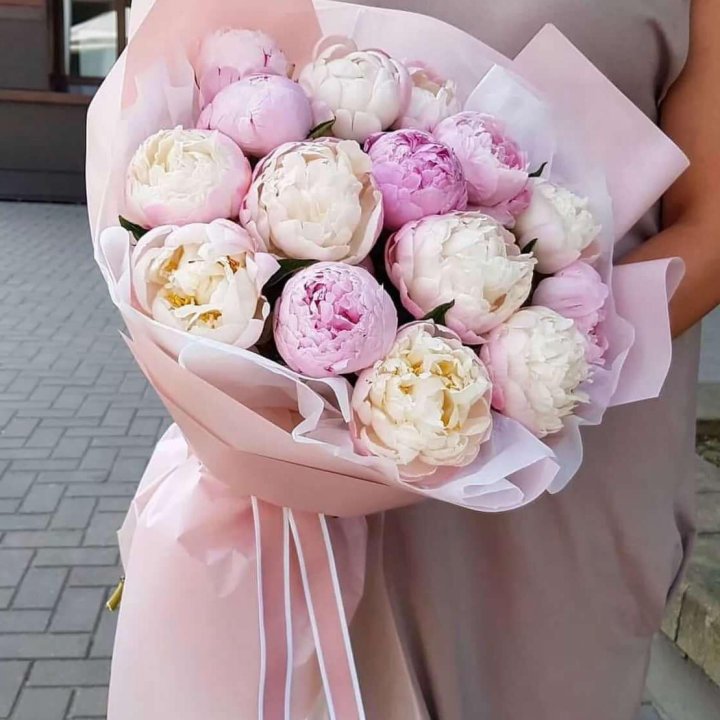 Букет пионов "Маршмелоу" в Москве