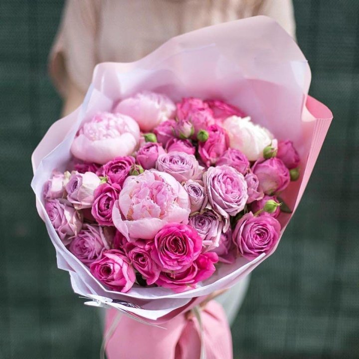 Букет с пионами "Леси" в Москве