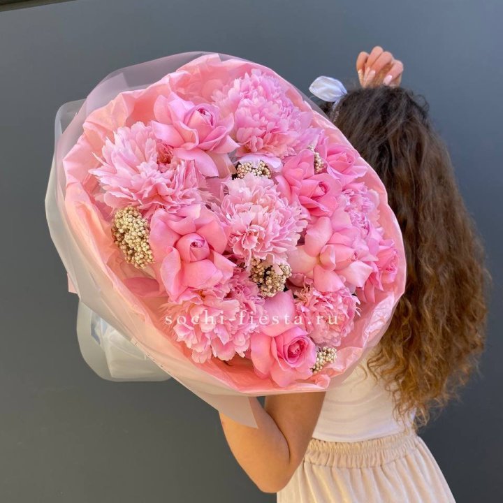  Букет с пионами "Пинки" в Москве