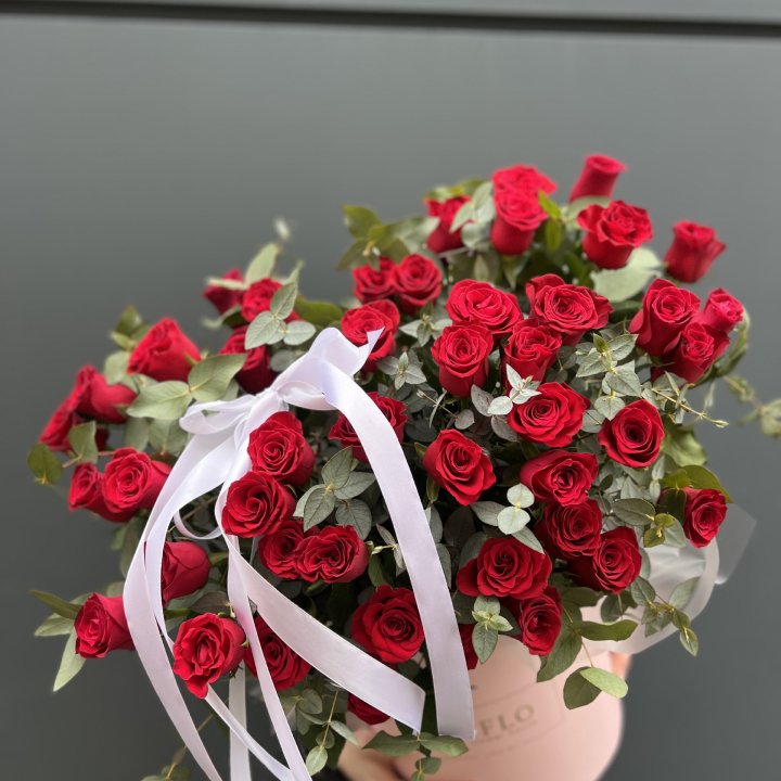 45 Красных роз в боксе "Сеньёрита" в Москве