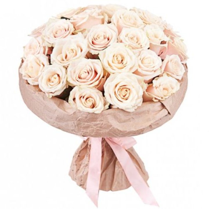 25 кремовых роз "Craft" в Москве