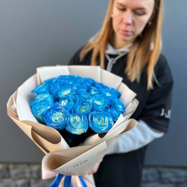 Букет синих роз блю логан в Москве