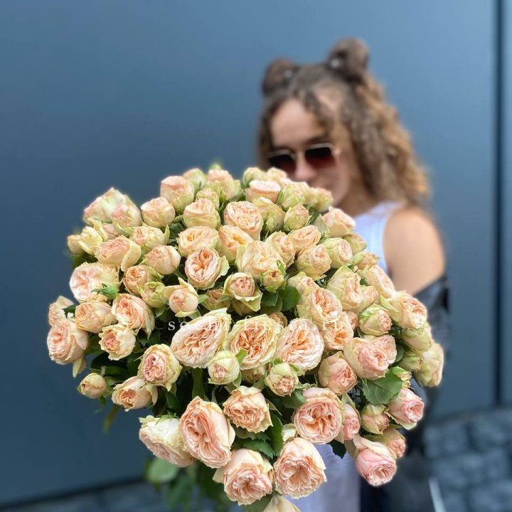 25 пионовидных роз в Москве