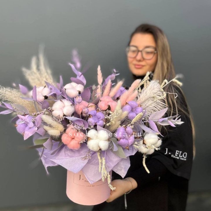 Авторский бокс с сухоцветами №4 в Москве